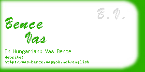 bence vas business card